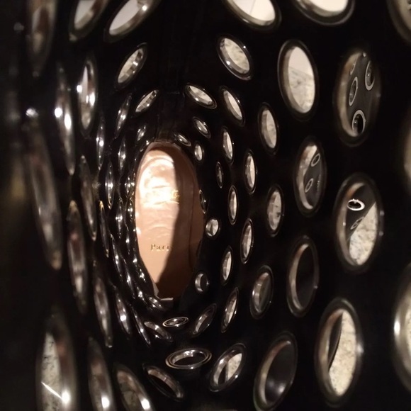 Christian Louboutin apollobotta grommet riding boots knee high black 37/6.5 - Picture 9 of 12